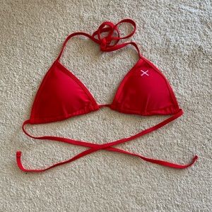 Red bikini top